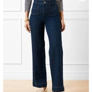 Women's Dark Blue High-Waisted Jeans